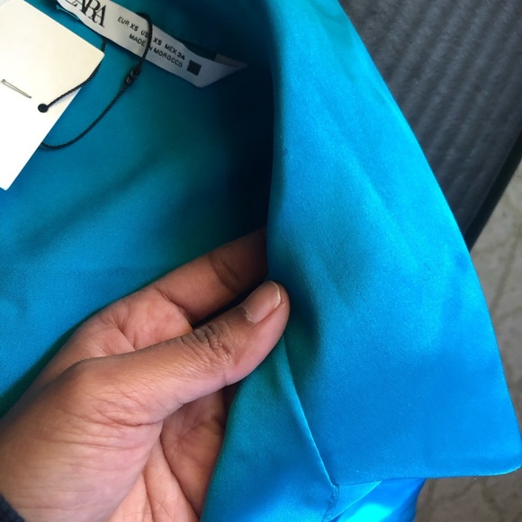 Zara button down satin dress - Picture 16 of 17